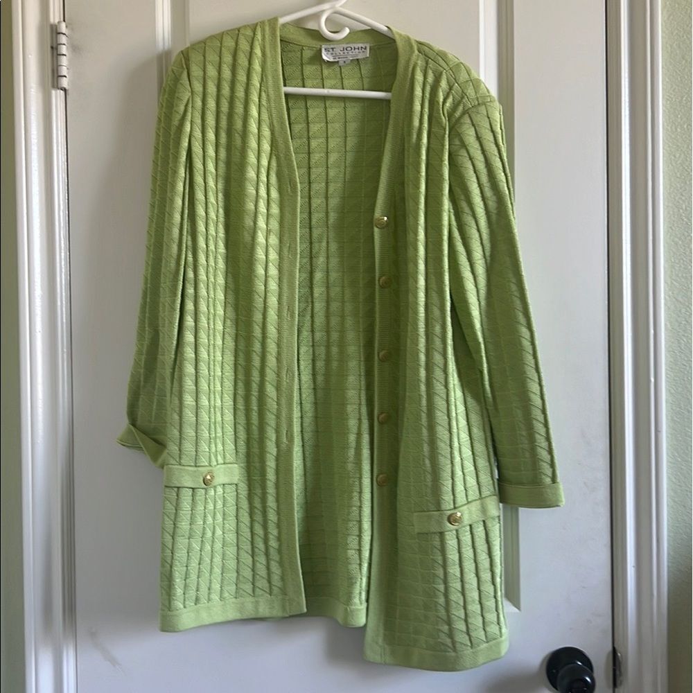 St. John vintage lime green jacket